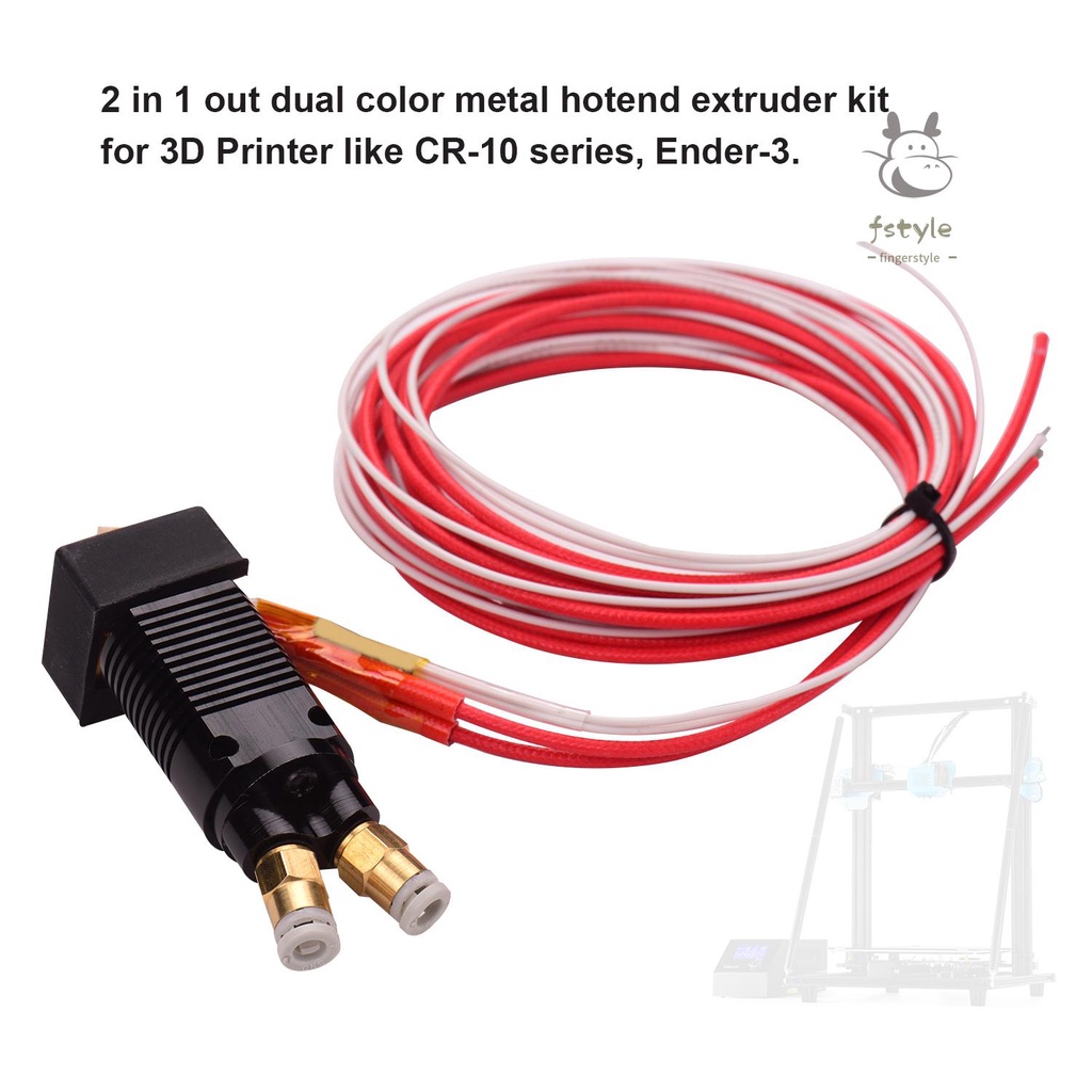 Bộ Máy Đùn Kim Loại 2 Trong 1 Màu Sắc Kép 0.4mm Đồng Thau 12v Tương Thích Với Cr-10 Series Ender-3 Cho Máy In 3d