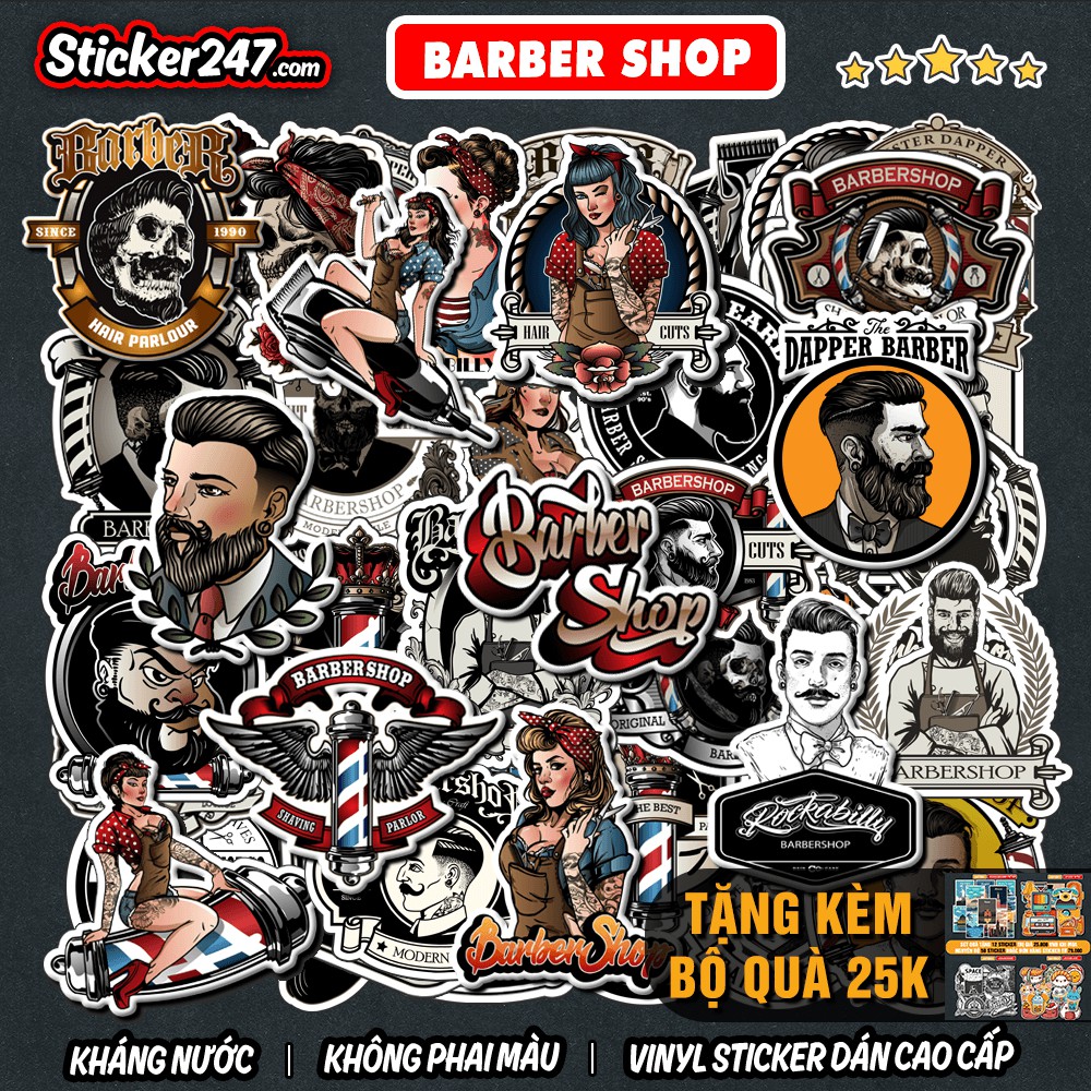 Tổng hợp Hình Dán Barber Shop giá rẻ, bán chạy tháng 5/2023 - BeeCost