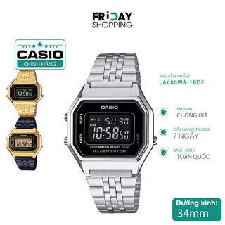 Đồng hồ nữ Casio LA680W điện tử dây kim loại chính hãng Fridayshopping