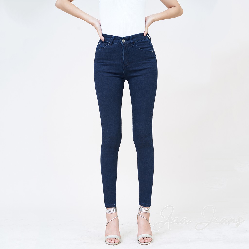 Quần Jean Lưng Cao Pha Tơ Nhân Tạo AAA JEANS