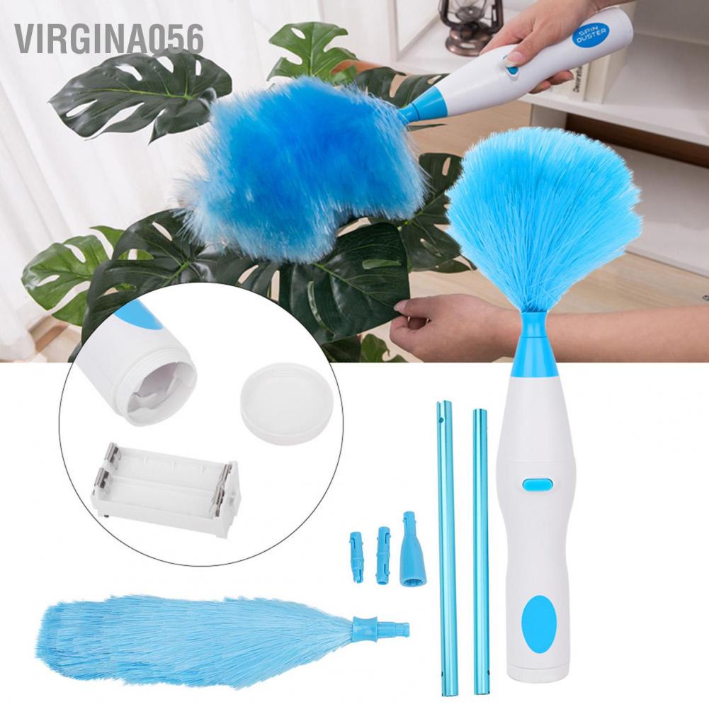 Virgina056 180° Bendable Electric Feather Duster Window Blinds Furniture Cleaning Tool