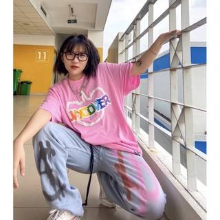 Tee basic hồng Uncover chính hãng/ Áo thun nam nữ