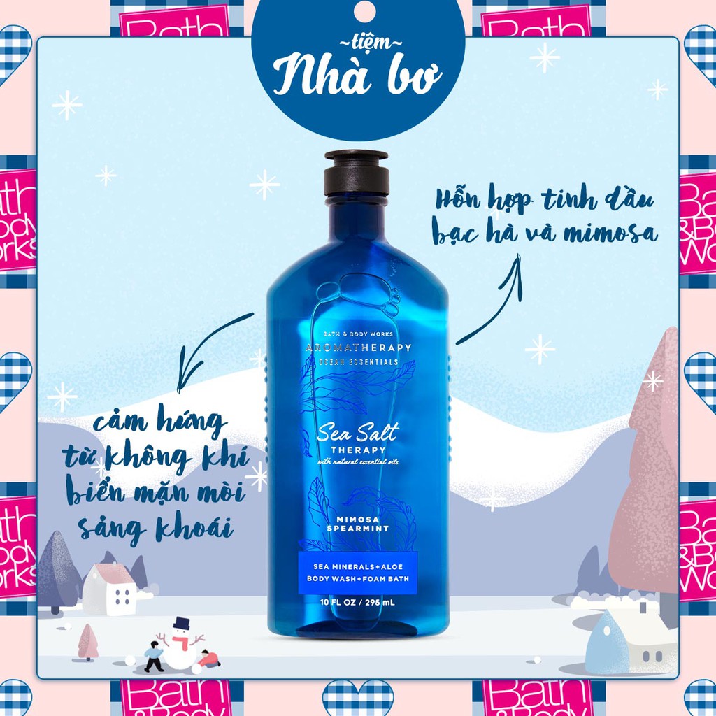 [Hàng USA]  Sữa tắm dòng thư giãn Bath and Body Works 295ml - Mùi Mới