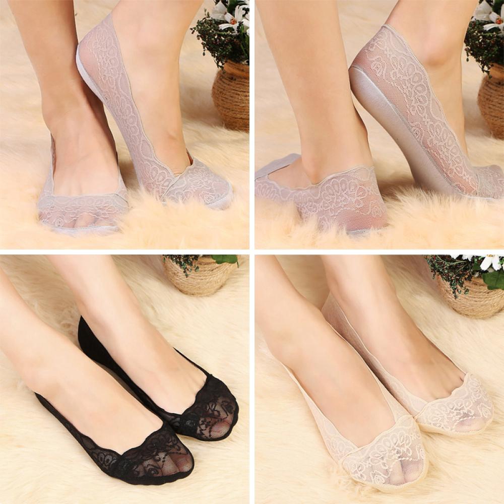 Women Ladies Invisible Lace Cotton Low Cut Socks | BigBuy360 - bigbuy360.vn