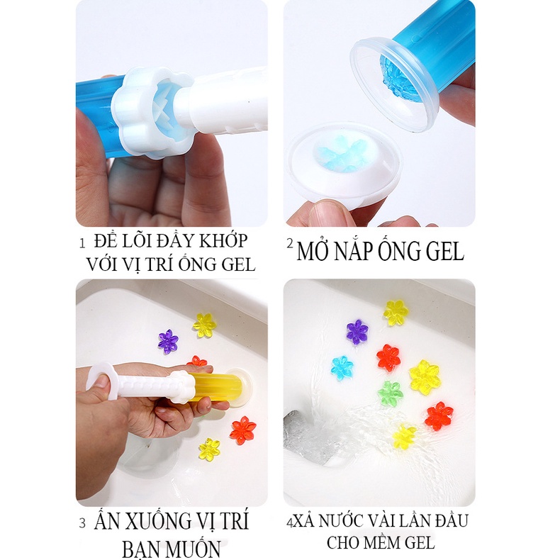 Gel khử mùi bồn cầu bông hoa có hộp - Gel thơm bồn cầu