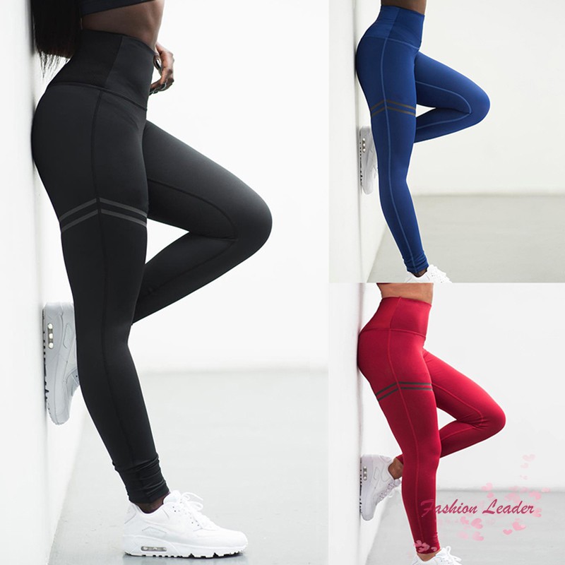 Quần legging dài ôm chân màu trơn co giãn cho nữ