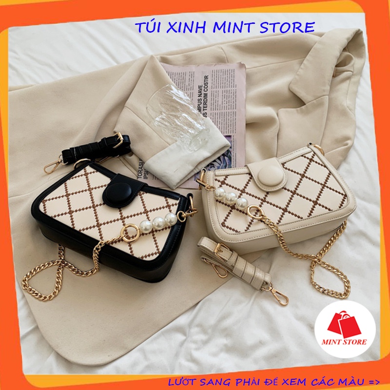 Túi kẹp nách nữ, túi đeo chéo nữ hàn quốc đi chơi da mềm đẹp dễ thương PK 356