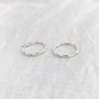 Nhẫn bạc nữ xoắn kép