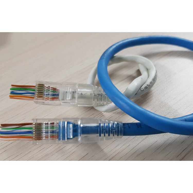 Đầu chụp mạng trong Cat5 và Cat6 bấm patchcord, túi 100