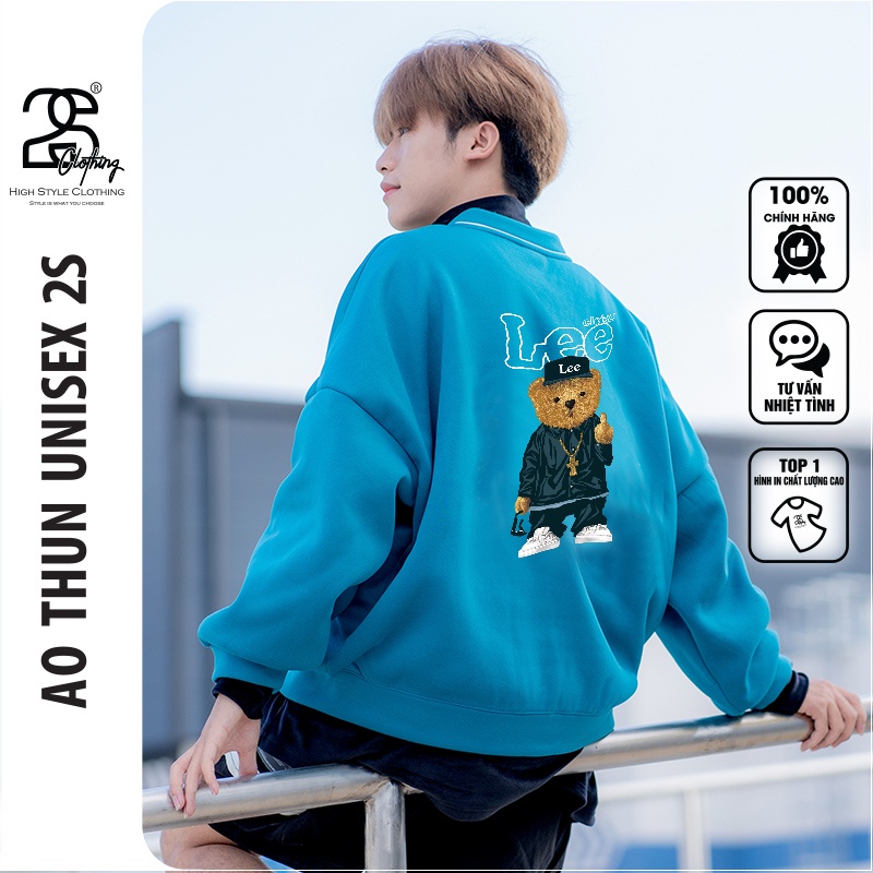 Áo Khoác Bomber Nỉ Nữ Sweater 2 Lớp 2S Clothing, Áo Bomber Nam Nữ Unisex Form Rộng Thu Đông TV222