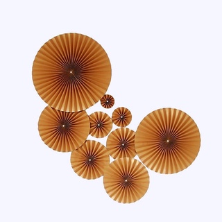 Sét quạt vàng nhũ kim bộ 9 cái