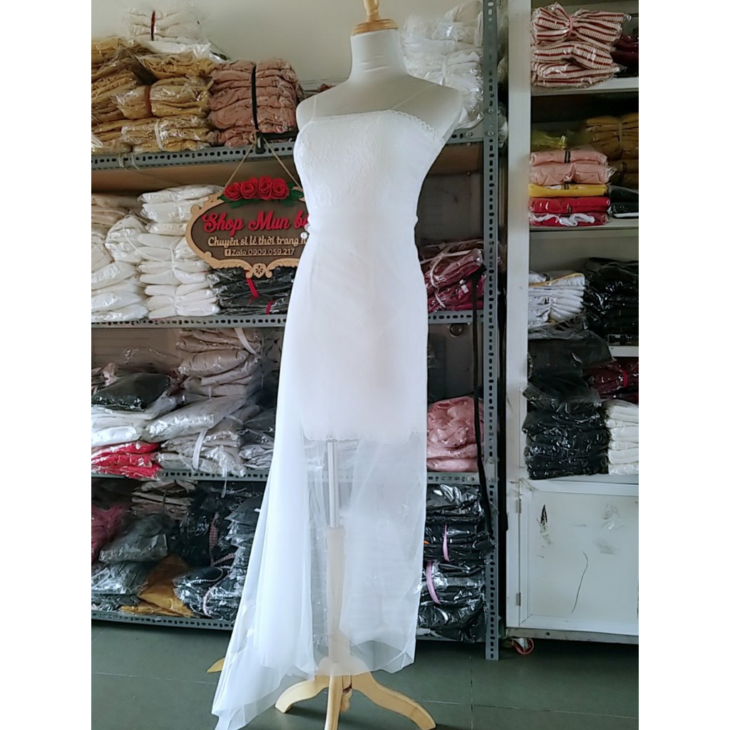 [VIDEO+HÌNH THẬT] Đầm Wedding Dress Kèm Châm Áo Chất liệu Ren phối lưới Cực Đẹp | BigBuy360 - bigbuy360.vn