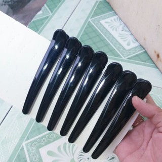 Kẹp mỏ vịt nhựa cứng màu đen 12cm (Ảnh thật)