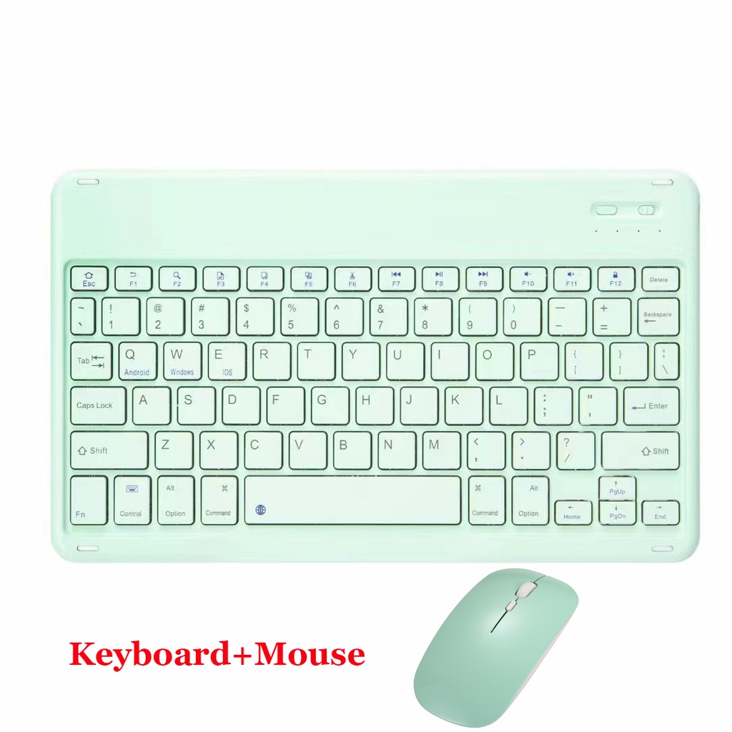Bàn phím không dây 10 inch kèm chuột cho Samsung Galaxy Tab S6 Lite S7 FE S7 Plus S5e A 10.1 10.5 A7 10.4 8.0 Tab A7 Lite