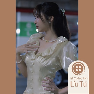Đầm Nude Lụa Organza Dáng Xòe Công Chúa - [Ưu Tú]