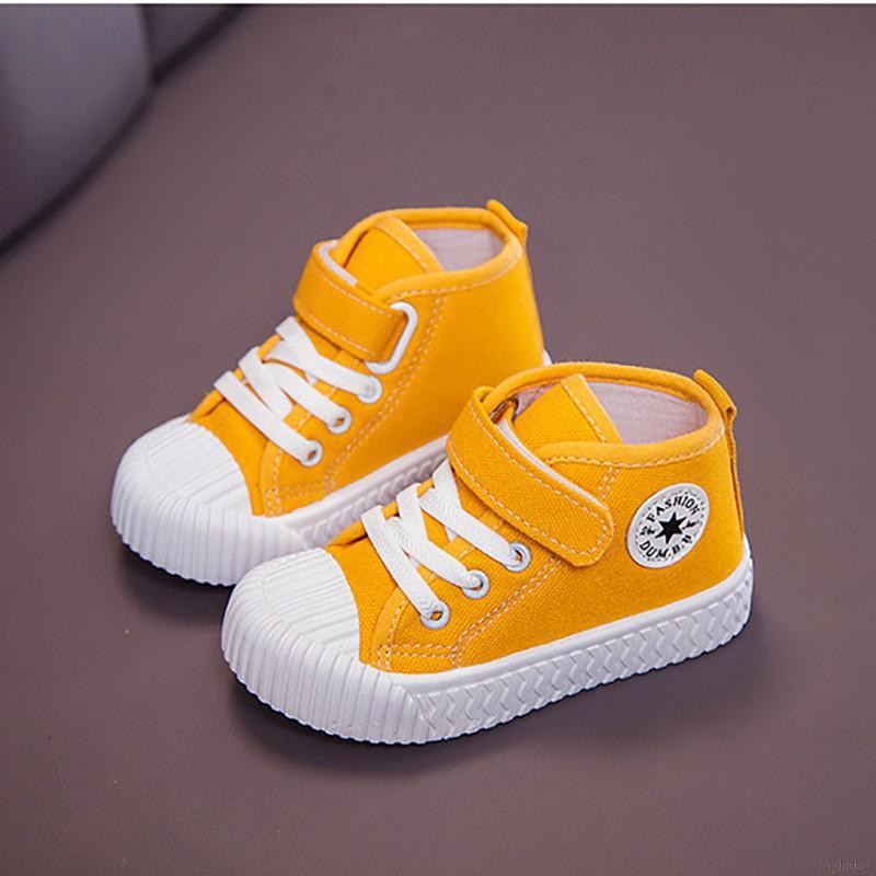 Giày sneaker vải có dây buộc cho bé trai và gái tiện dụng và bền