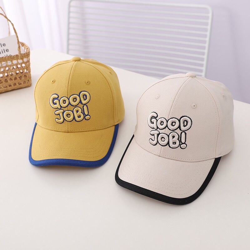 Mũ lưỡi trai cho bé chữ Good Job từ 3-7 tuổi