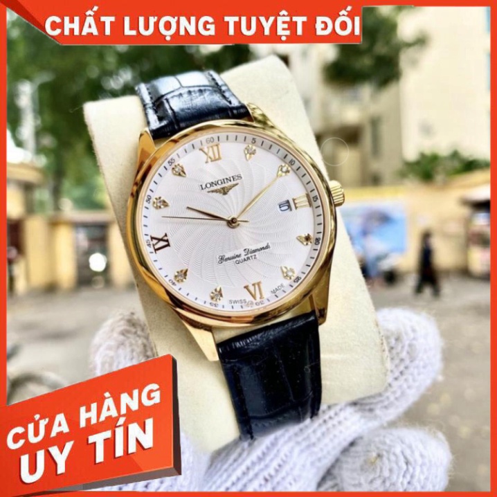 Đồng Hồ Nam longines Sapphire LG025 Case 38mm Máy Pin Nhật Chống Xước Tuyệt Đối
