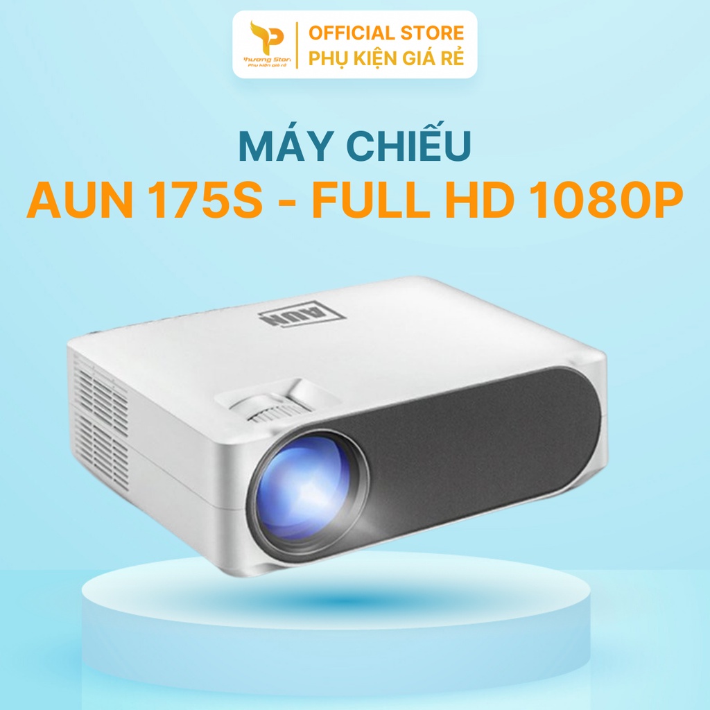 Máy chiếu AUN F175s - kèm Android box Ram 2GB/Rom 16GB, FullHD 1080, thích hợp Giải trí + Văn phòng