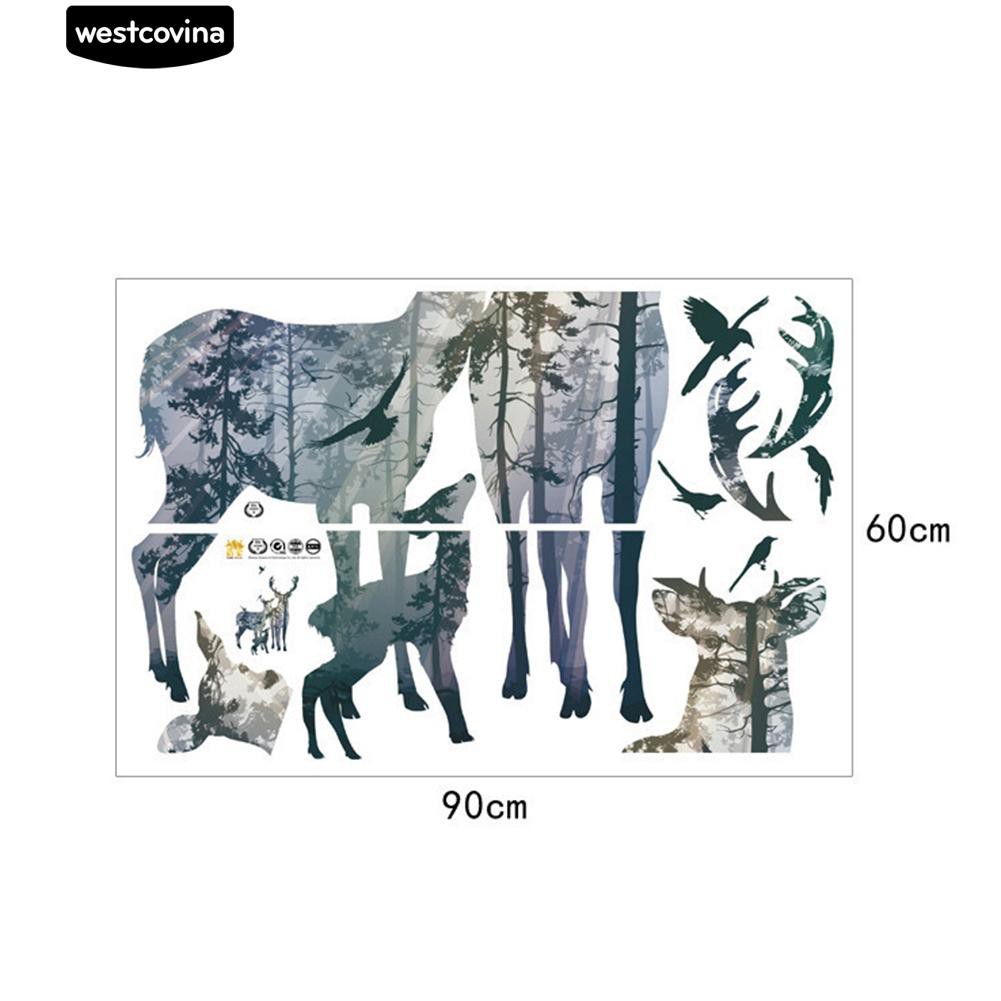 Tranh dán tường hình nai sừng tấm