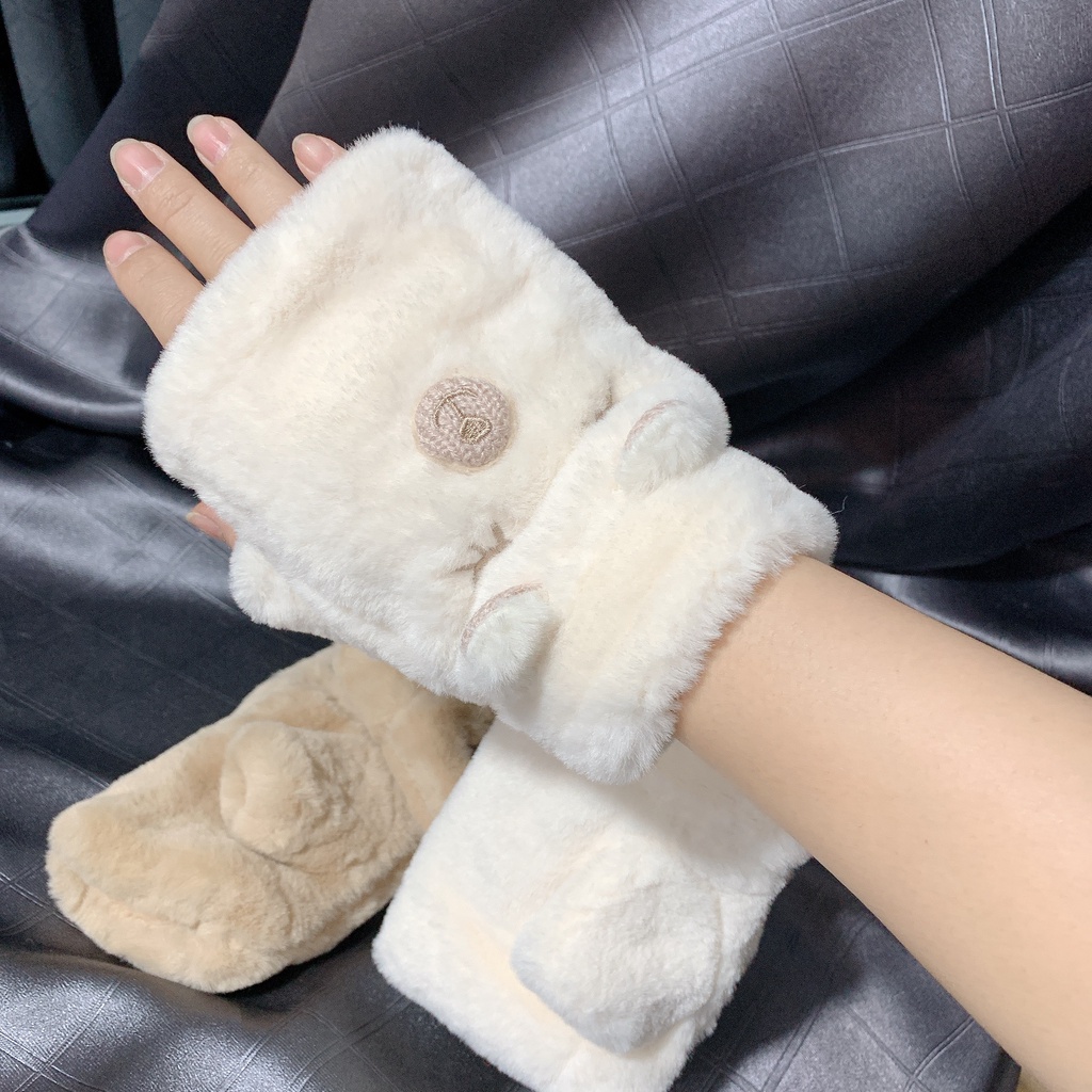 [Rẻ Vô Địch] Găng Tay Gấu Lông Thỏ Cao Cấp - Găng Lông Loại 1