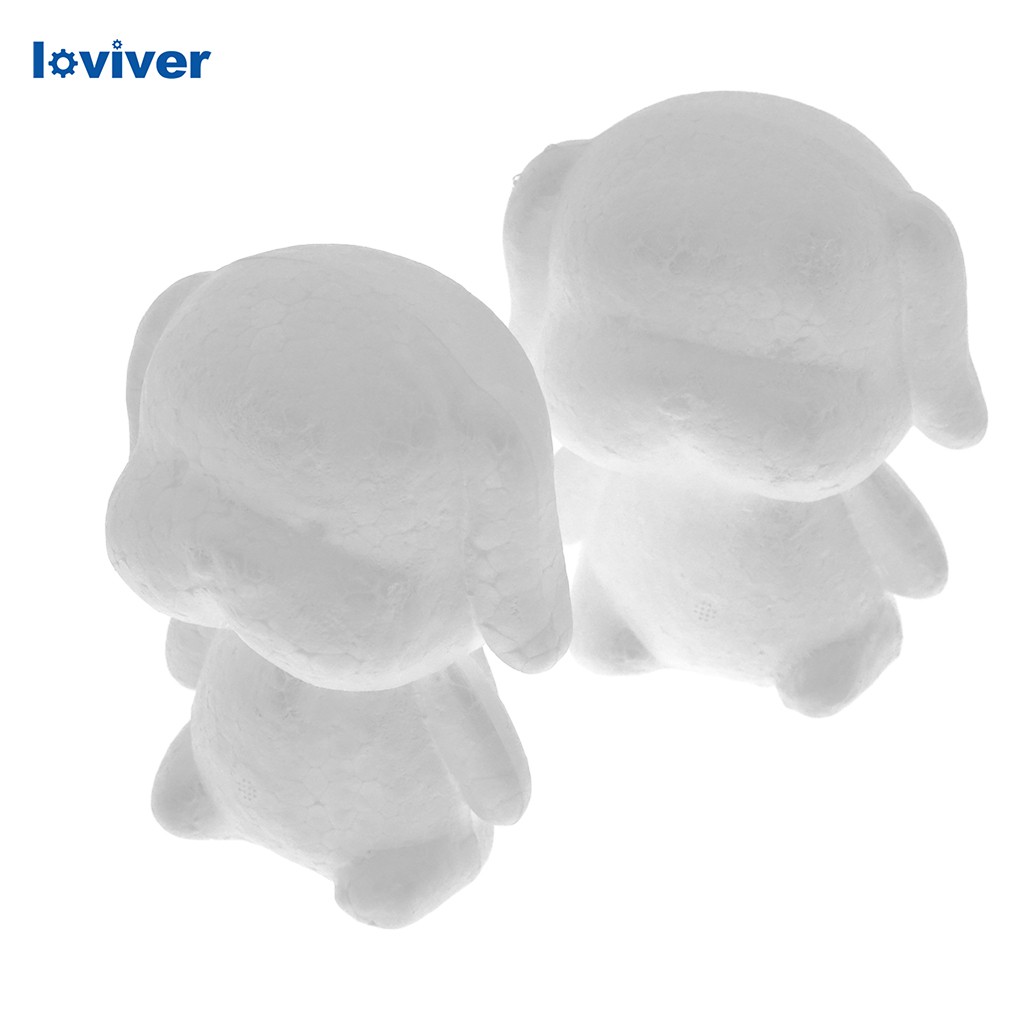Bộ 2 Mô Hình Cún Con Bằng Xốp Polystyrene Styrofoam DIY Dành Cho Trẻ Em