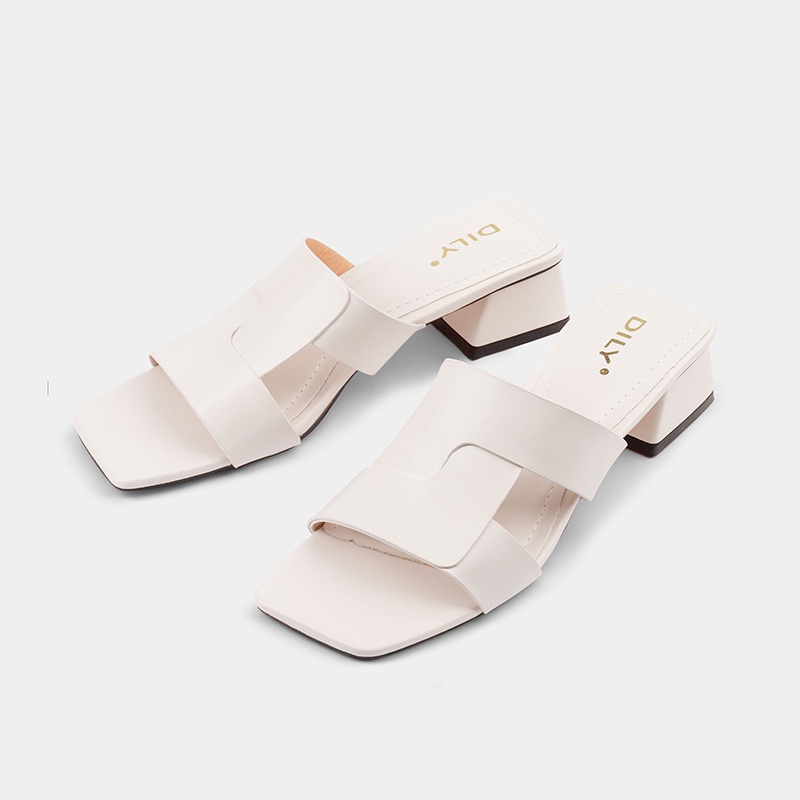 Dép guốc nữ cao gót DILY tiện lợi chữ H cao 3cm_ AA0289