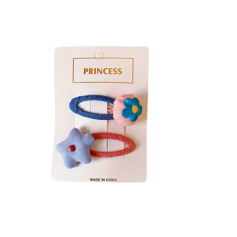 Kẹp tóc mái nhiều màu thêu hình trái cây phong cách Hàn Quốc hàng mới dành cho bé gái