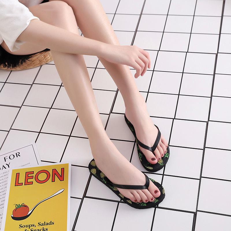 [3 MÀU] Dép tông kẹp xỏ ngón họa tiết quả dứa siêu nhẹ CHỐNG TRƠN TRƯỢT giá rẻ cho nữ