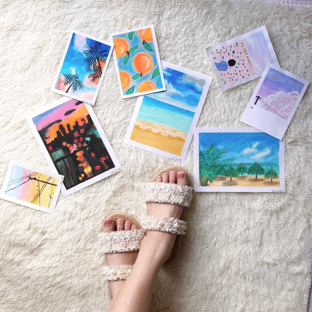 Dép cói quai ngang hột bẹt trắng