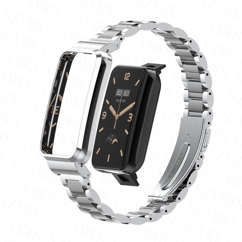 Dây Đeo Kim Loại Thay Thế Cho Đồng Hồ Thông Minh Xiaomi Mi Band 7 Pro + Ốp