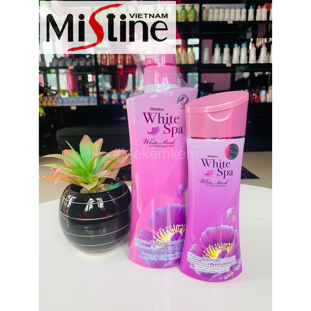 KEM DƯỠNG DA TOÀN THÂN MISTINE WHITE SPA WHITE MUSK LOTION 400 ML