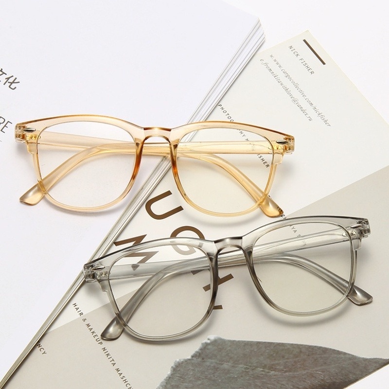 (KIQI-FASHION) COD Kính Gọng Vuông Lớn Chống Bức Xạ Hàng Nhập Khẩu Mới Nhập Khẩu Phong Cách Hàn Quốc Cho Nam Và Nữ