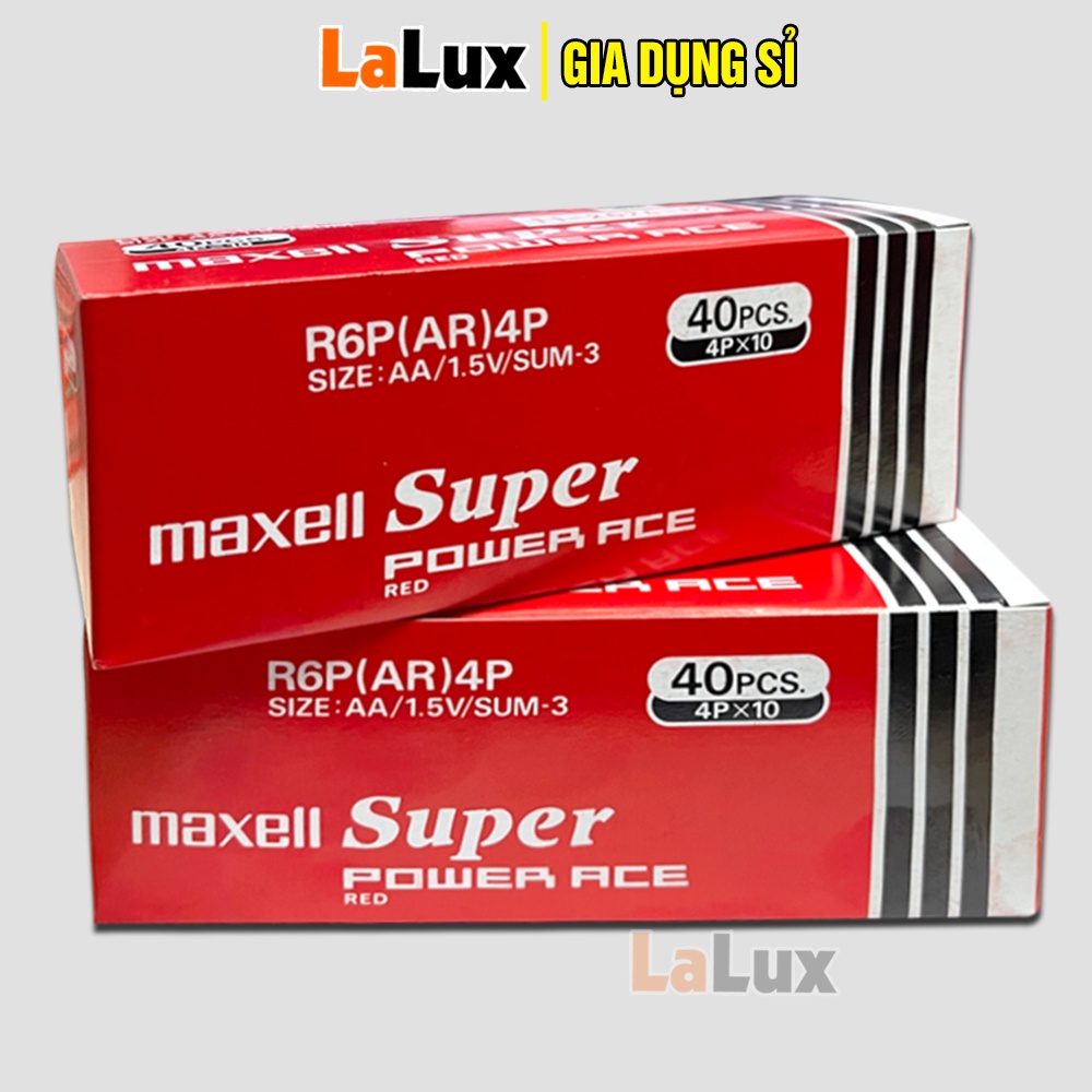 Pin Tiểu AA Maxell Super Đỏ ( 2A) - Pin Tiểu AA, Pin Sạc AA, Tích Điện Cao, Sử Dụng Cho Remote TV, Đồ Chơi Điện Tử LALUX