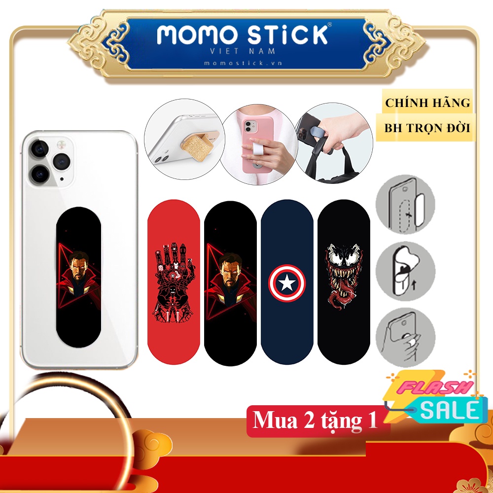 Giá đỡ điện thoại,chân đế và tay cầm điện thoại momostick, giá đỡ để bàn momostick Hàng chính hãng