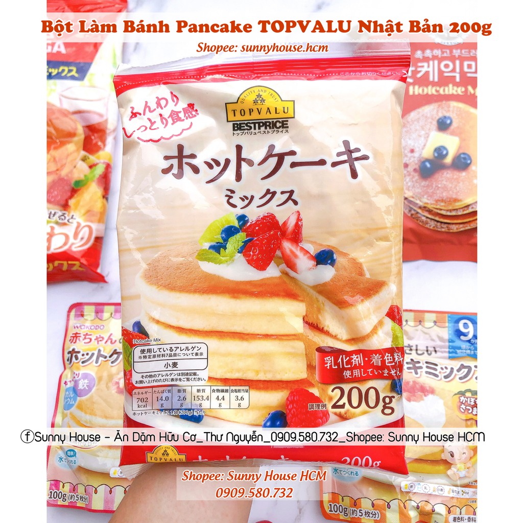 Bột Làm Bánh Hotcake, Pancake Topvalu Nhật Bản 200g