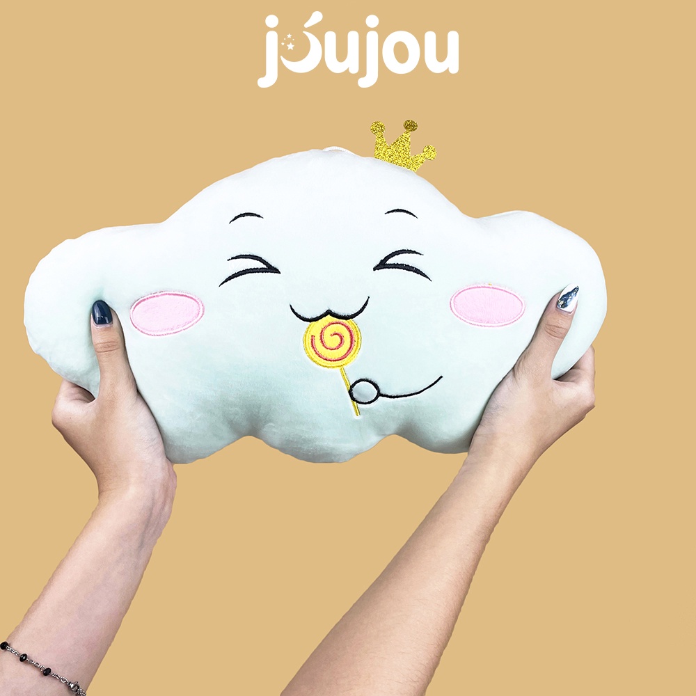 Gấu bông cao cấp JUJOU, Thú nhồi bông hình đám mây biểu cảm cute size 40cm chất liệu mềm mịn dễ thương