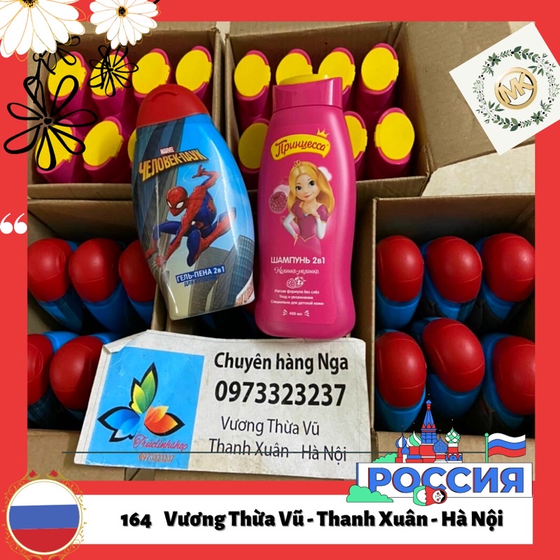 Sữa tắm gội 2 in 1 người nhện spiderman kalinka cho trẻ từ sơ sinh 400ml