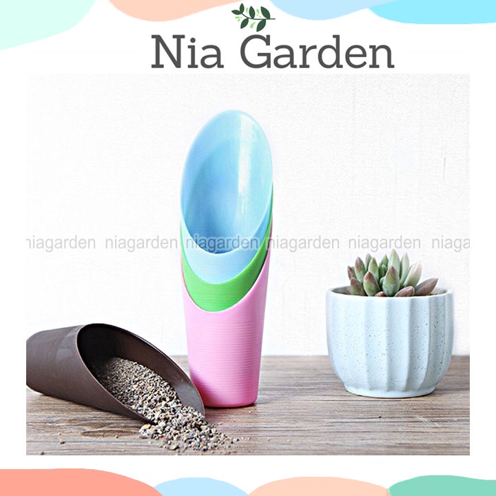 Xẻng xúc đất làm vườn dùng cho sen đá xương rồng cây mini để bàn Nia Garden N6