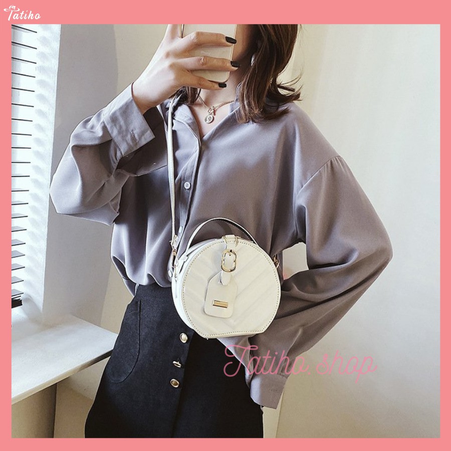[HÀNG XỊN, GIÁ TỐT] Túi Xách Đeo Chéo Nữ Kiểu Tròn Đơn Giản Thanh Lịch - Mã TUI09