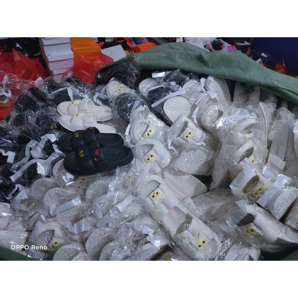 Dép bánh mỳ đế cao 4cm nhiều hình giao ngẫu nhiên