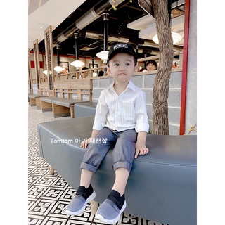 Quần tây dài kẻ caro bé trai phong cách Hàn Quốc TT03