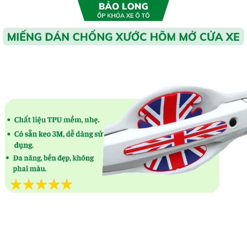Bộ cao su dán chống xước tay nắm và hõm cửa