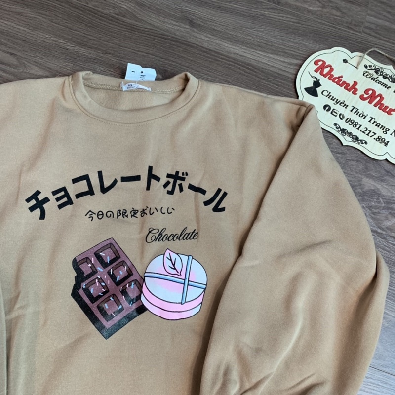 Áo Sweater nỉ in chữ Hàn Quốc- Nỉ ngoại dài tay dáng rộng Ulzzang | BigBuy360 - bigbuy360.vn