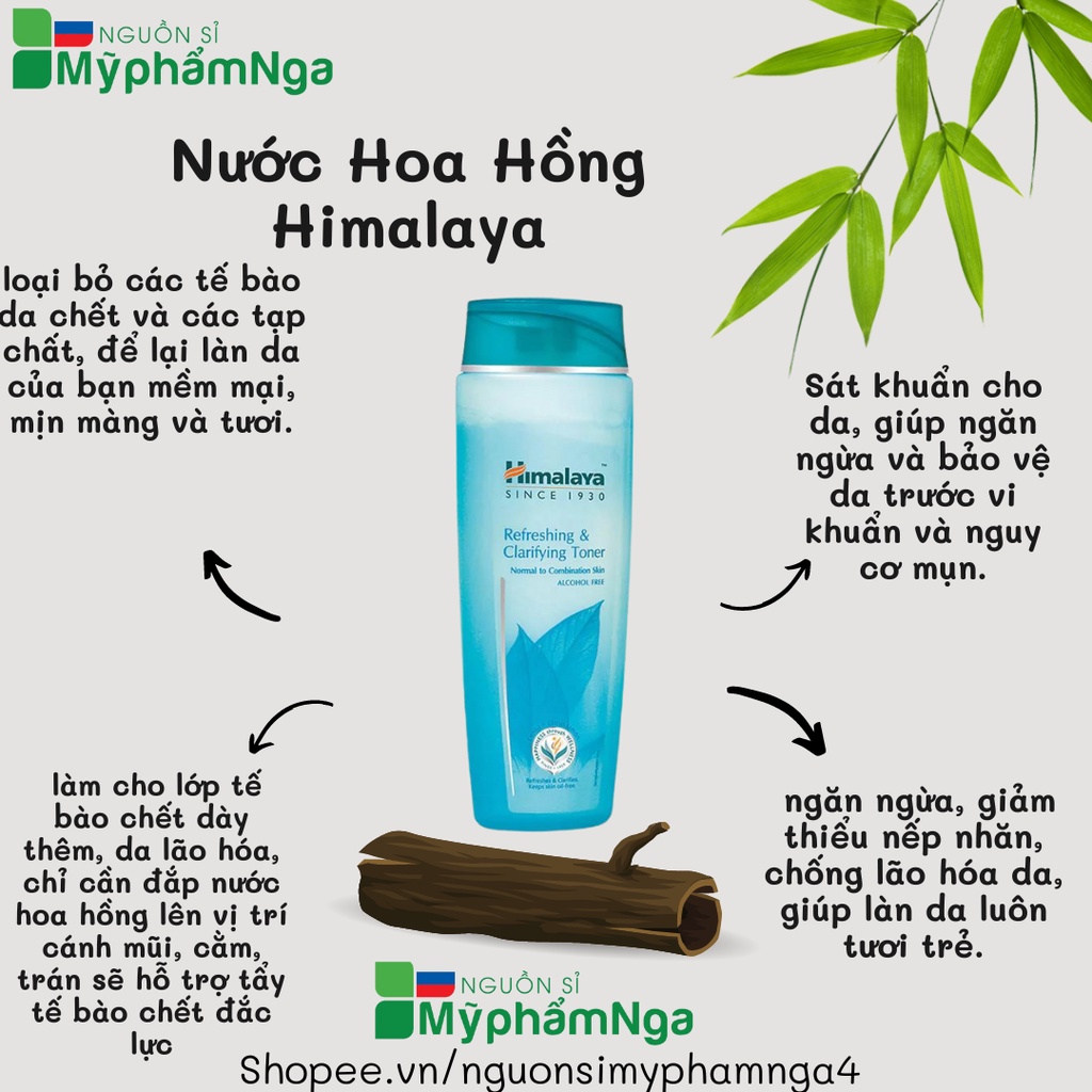 Nước hoa hồng Toner Himalaya se khít chân lông