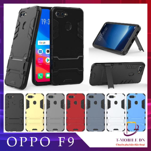 Ốp lưng Oppo F9 IRON MAN chống sốc bảo vệ camera kèm chống xem video rất tiện lợi