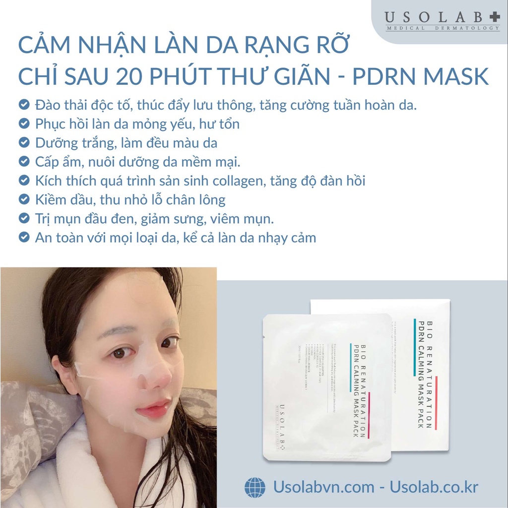 1 Miếng Mặt nạ tế bào gốc Usolab PDRN Mask 30ml