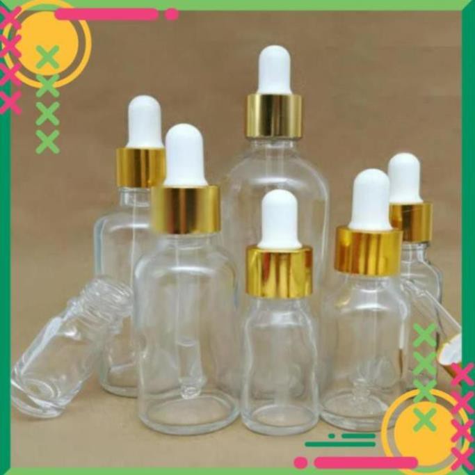 Lọ Chiết Serum ❤ TOP GIÁ RẺ ❤ [15ml,20ml,30ml] Lọ đựng tinh dầu bóp giọt khoen vàng, phụ kiện du lịch