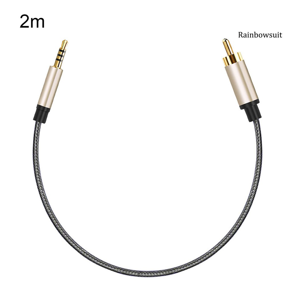 Dây Cáp Âm Thanh Rb-1 / 2m Rca Sang Aux 3.5mm Cho Xiao-Mi 1 / 2 Tv