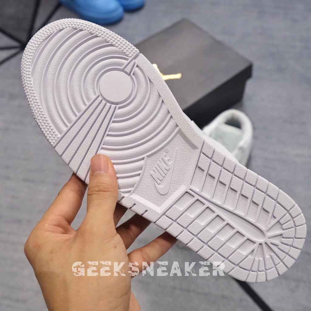 [Geeksneaker] Giày Thể Thao | Sneaker cổ thấp - Jordan 1 Low All WHITE